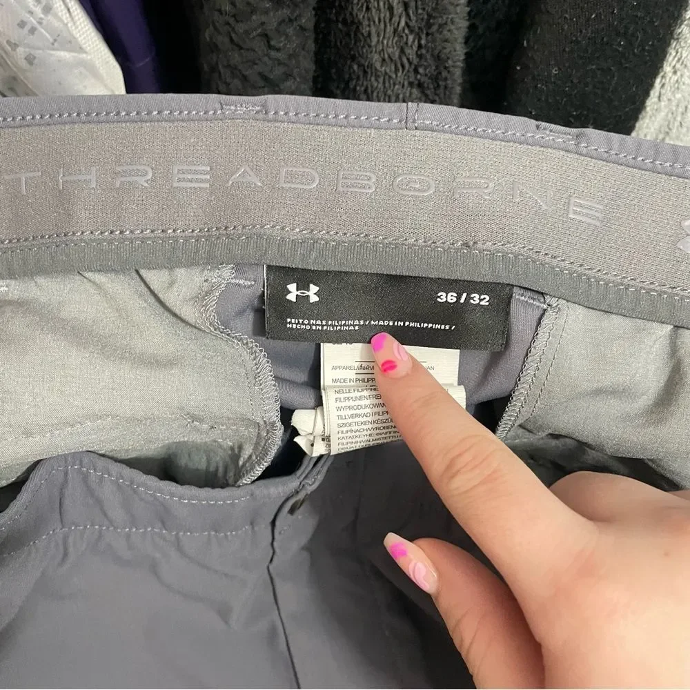 Under Armour Threadborne Grey Straight Leg Athletic Pants